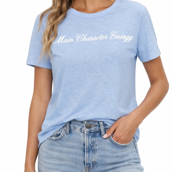 wild fable Tops - Wild Fable Main Character Energy -sky blue